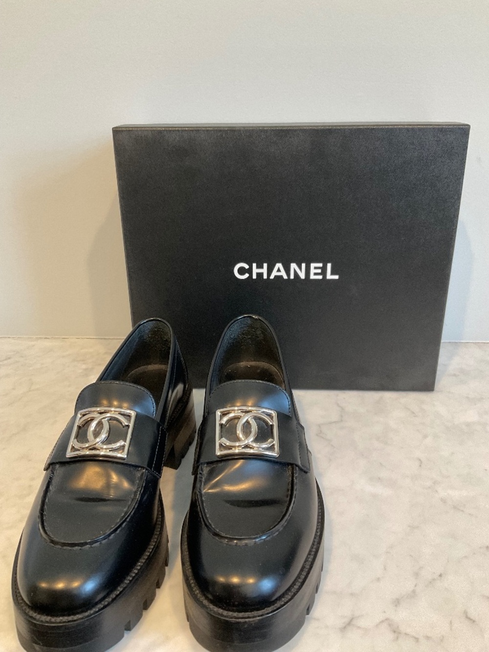 Chanel Black Loafers - 36.5